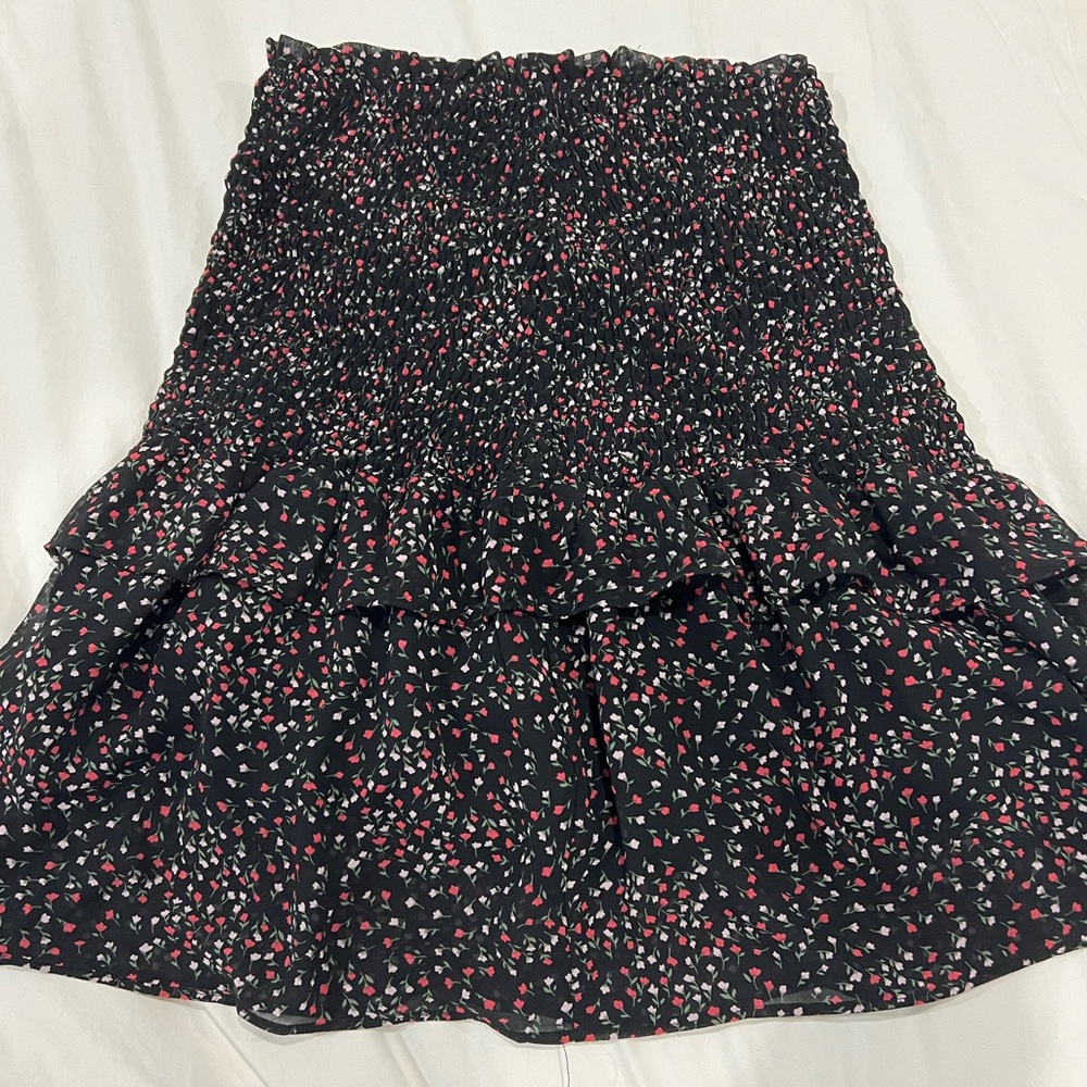 Floral Skirt with Ruffles